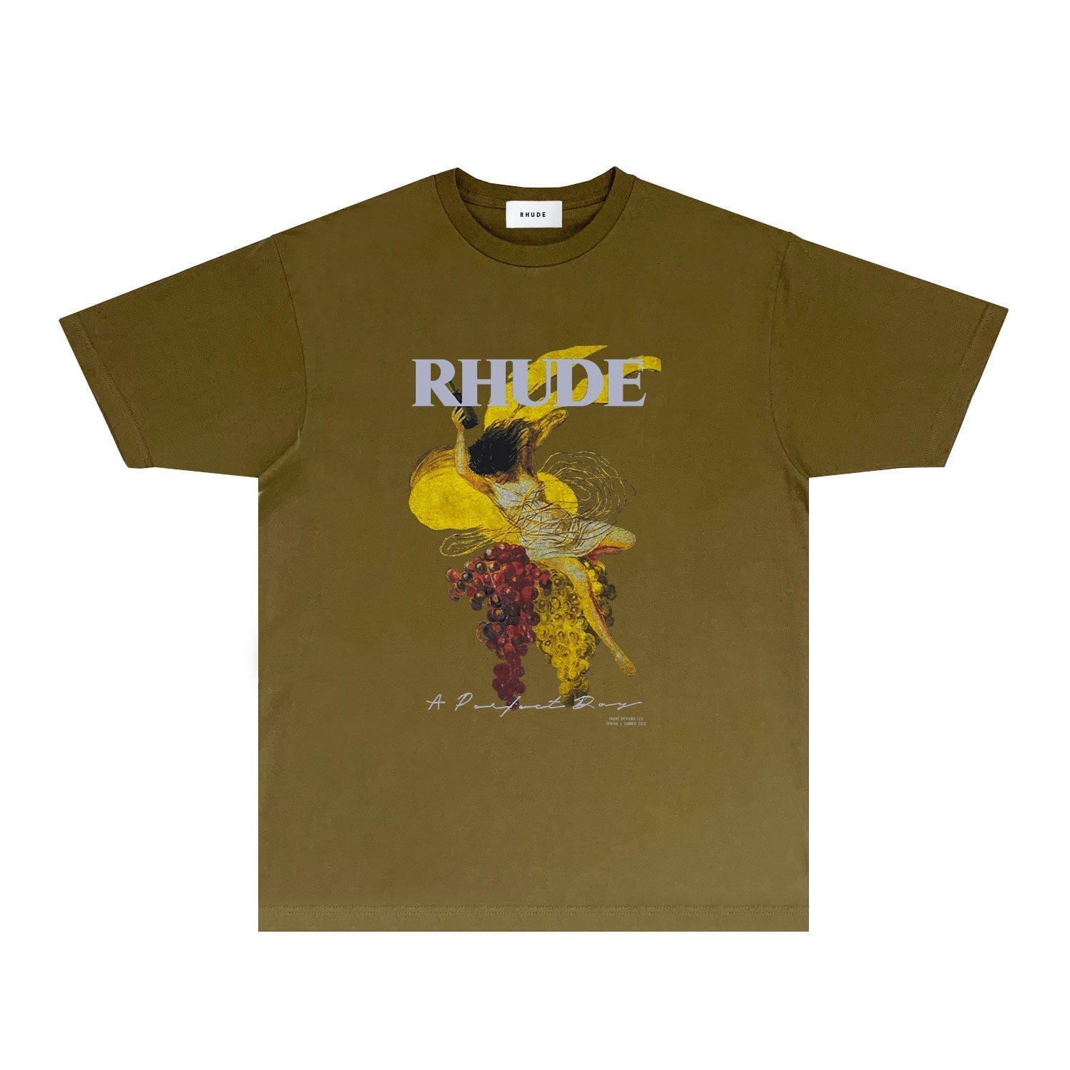 Rhude T Shirts Printed Trendy Pure Cotton