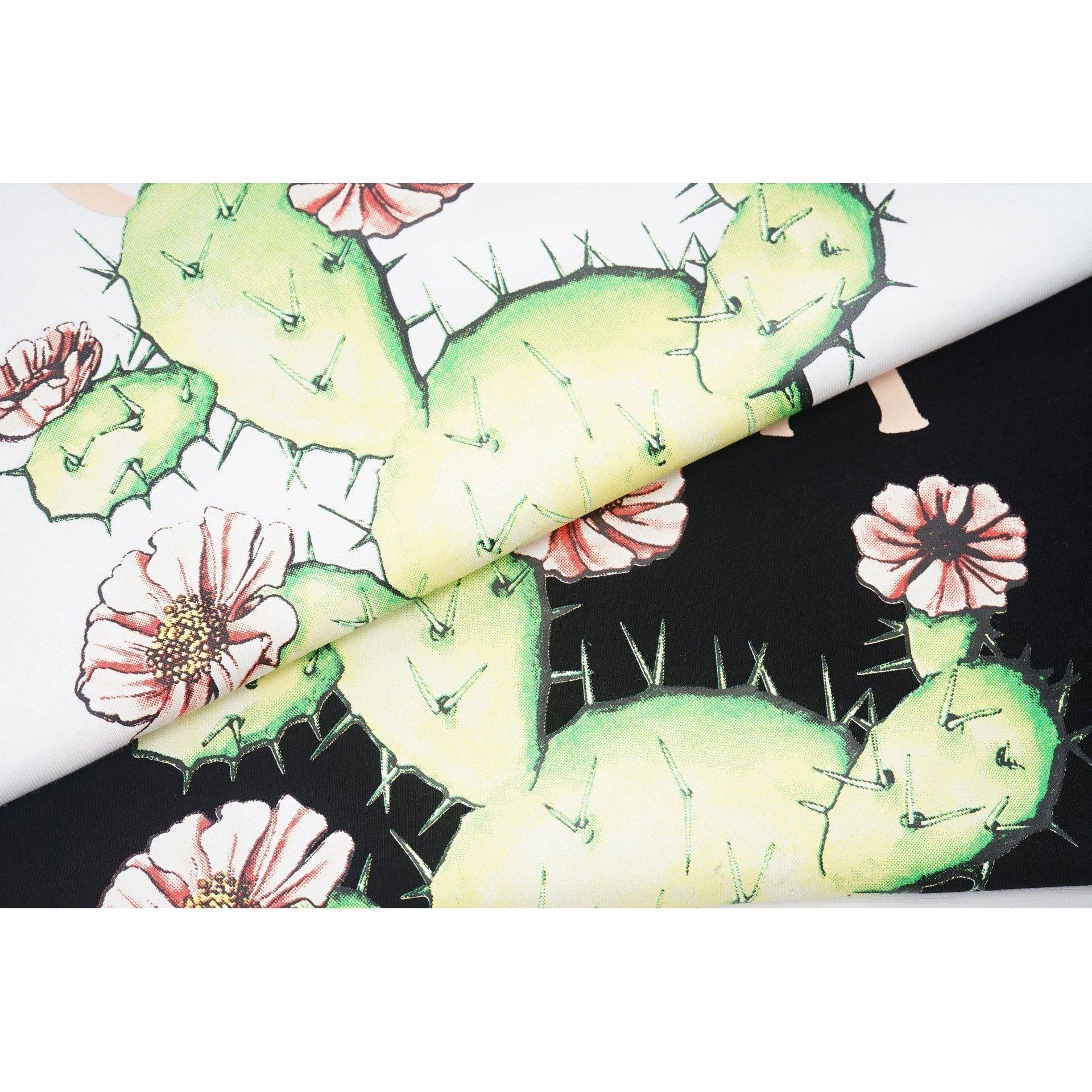 Casablanca T Shirts Cactus Print Loose Cotton Tee