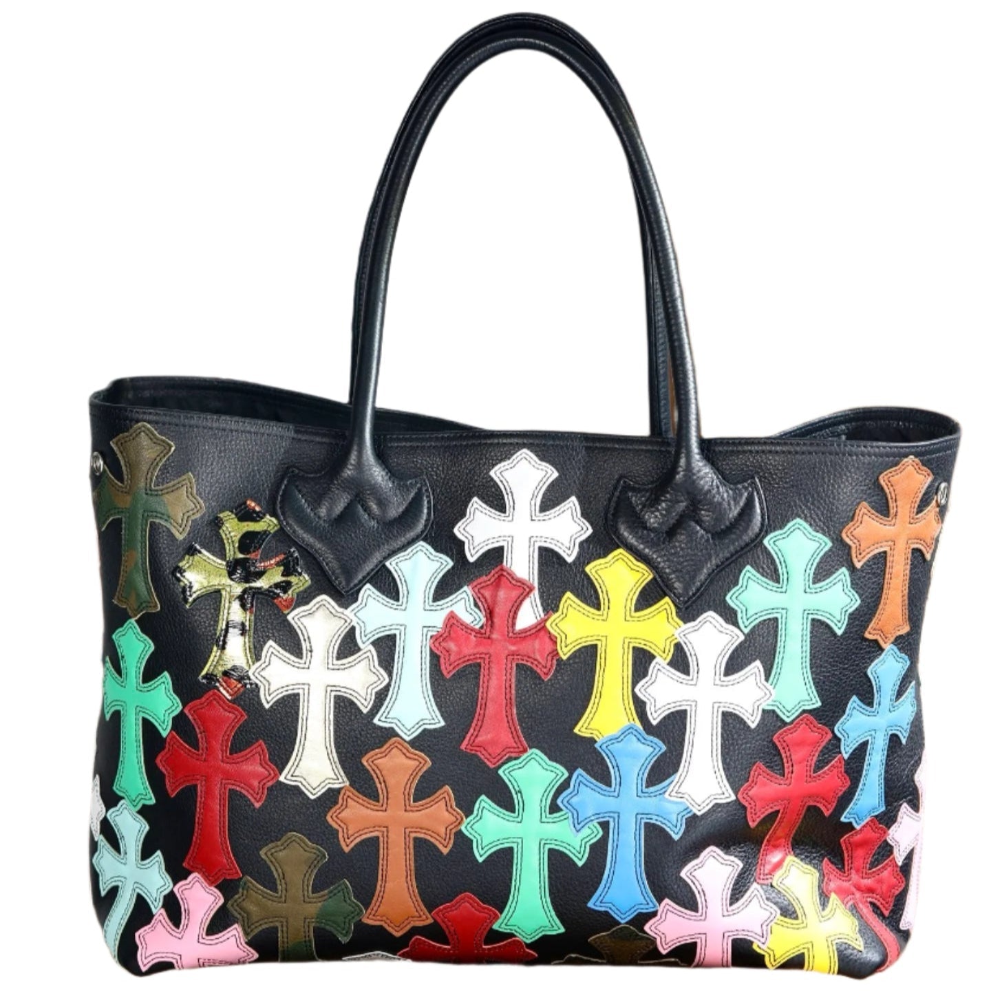 ＣＨＲＭ ＨＲＴＳ MULTICOLOR CROSS PATCH TOTE BAG BLACK