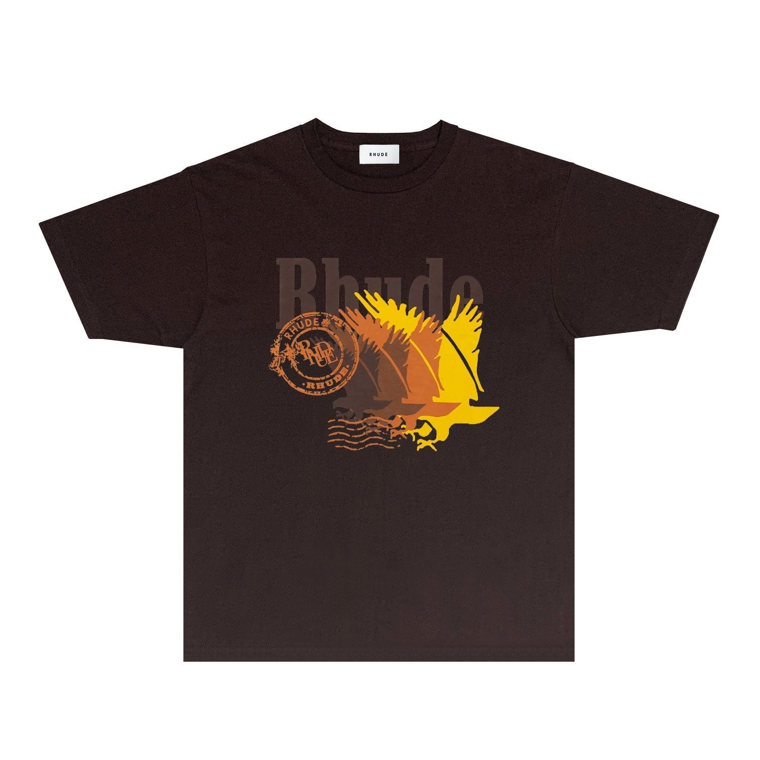 Rhude T Shirts Printed Trendy Pure Cotton