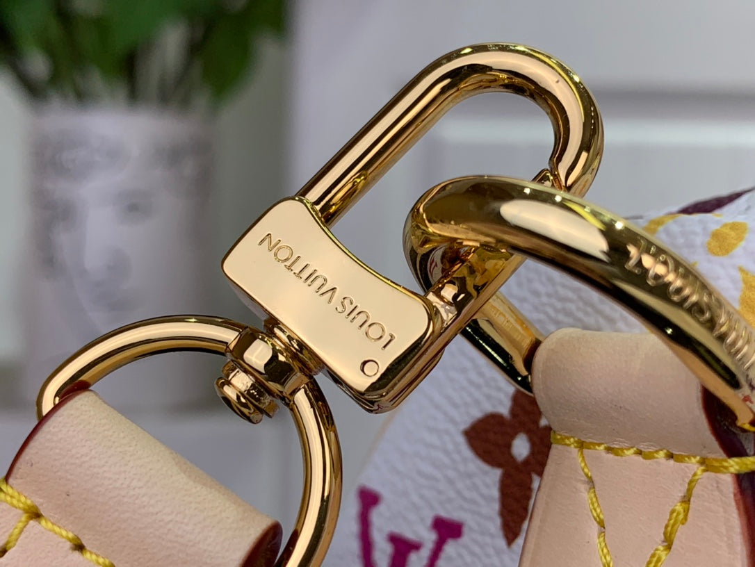 ＬＳ ＶＴＴＯＮ X TAKASHI MURAKAMI SPEEDY BANDOLIERE 25 WHITE MULTICOLORED