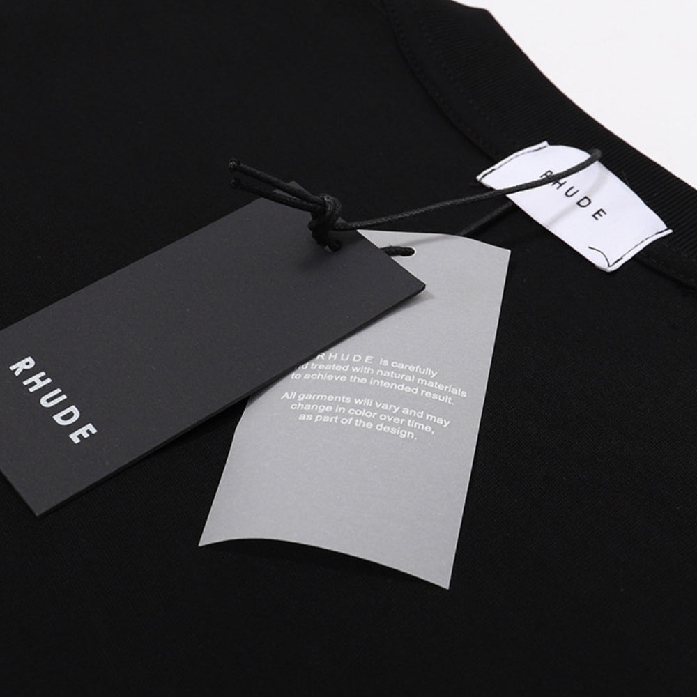 Rhude T Shirt Rose Mirror Print Short Sleeve T-Shirt