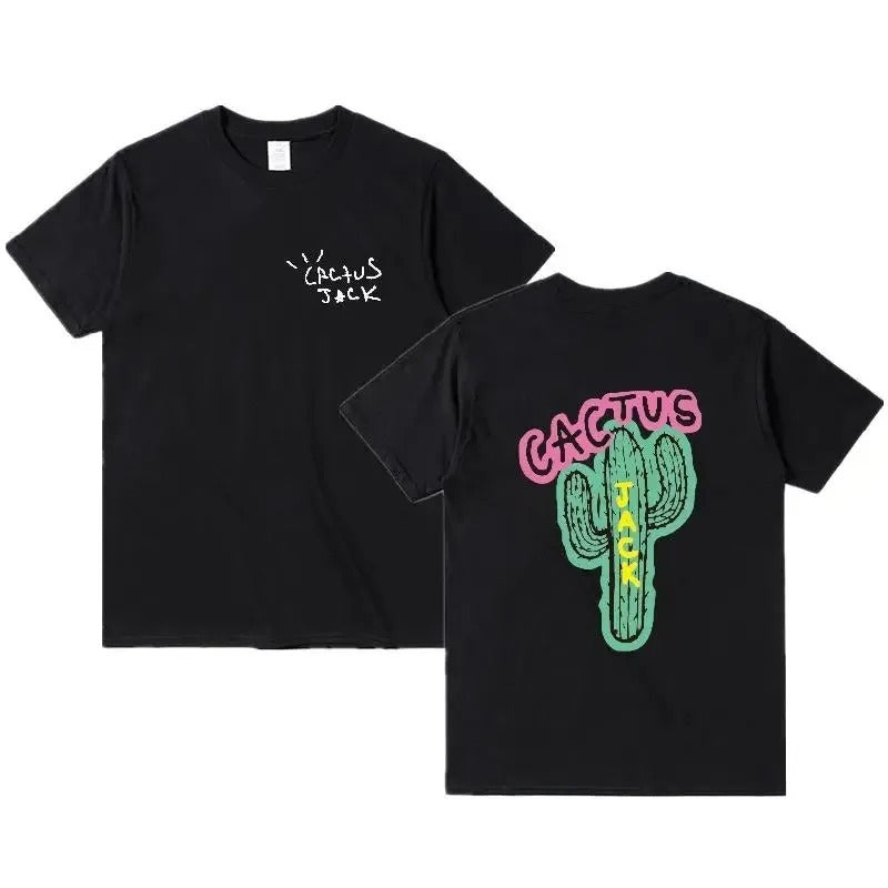 Rapper Cactus Jack Graphic Cotton T Shirt Men Women Hip Hop
