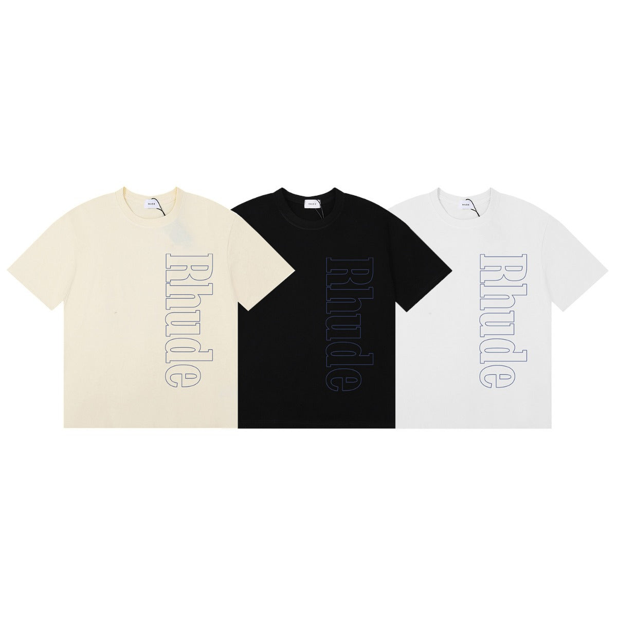 Rhude T Shirt Micro Label Letter Skull Print Short Sleeve T-Shirt