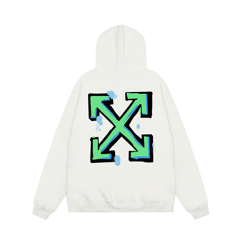 OFF WHITE Hoodie Trendy Street Style Personalized Cotton
