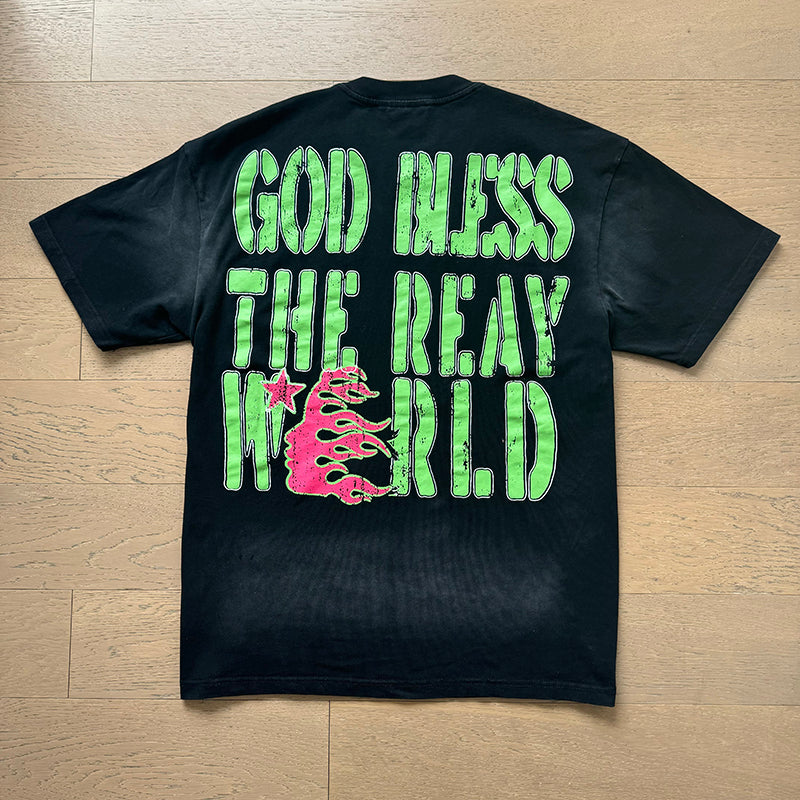 Hellstar T Shirts Washed Aging Process