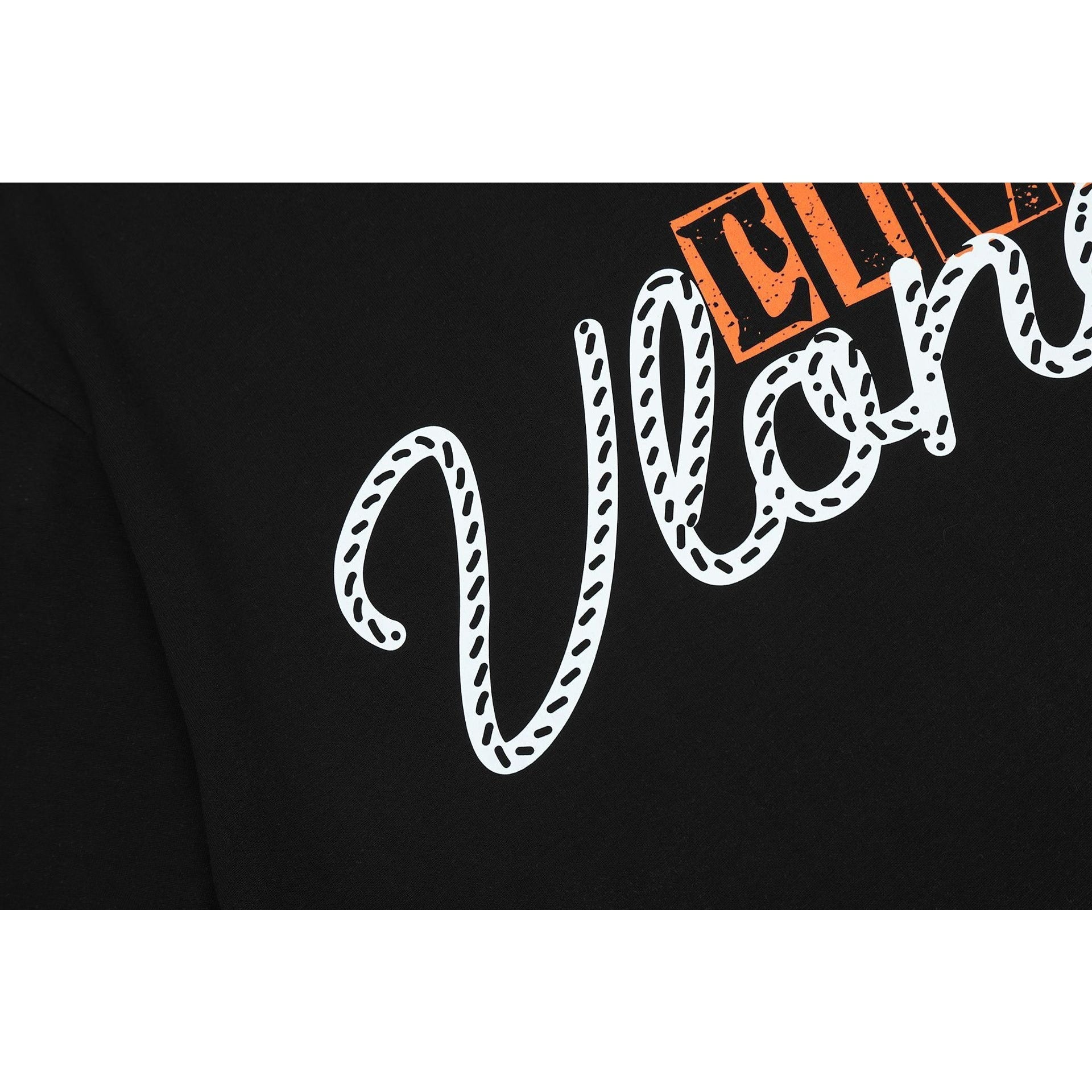 Vlone T Shirt Spring Summer Rope Letter Crew Neck