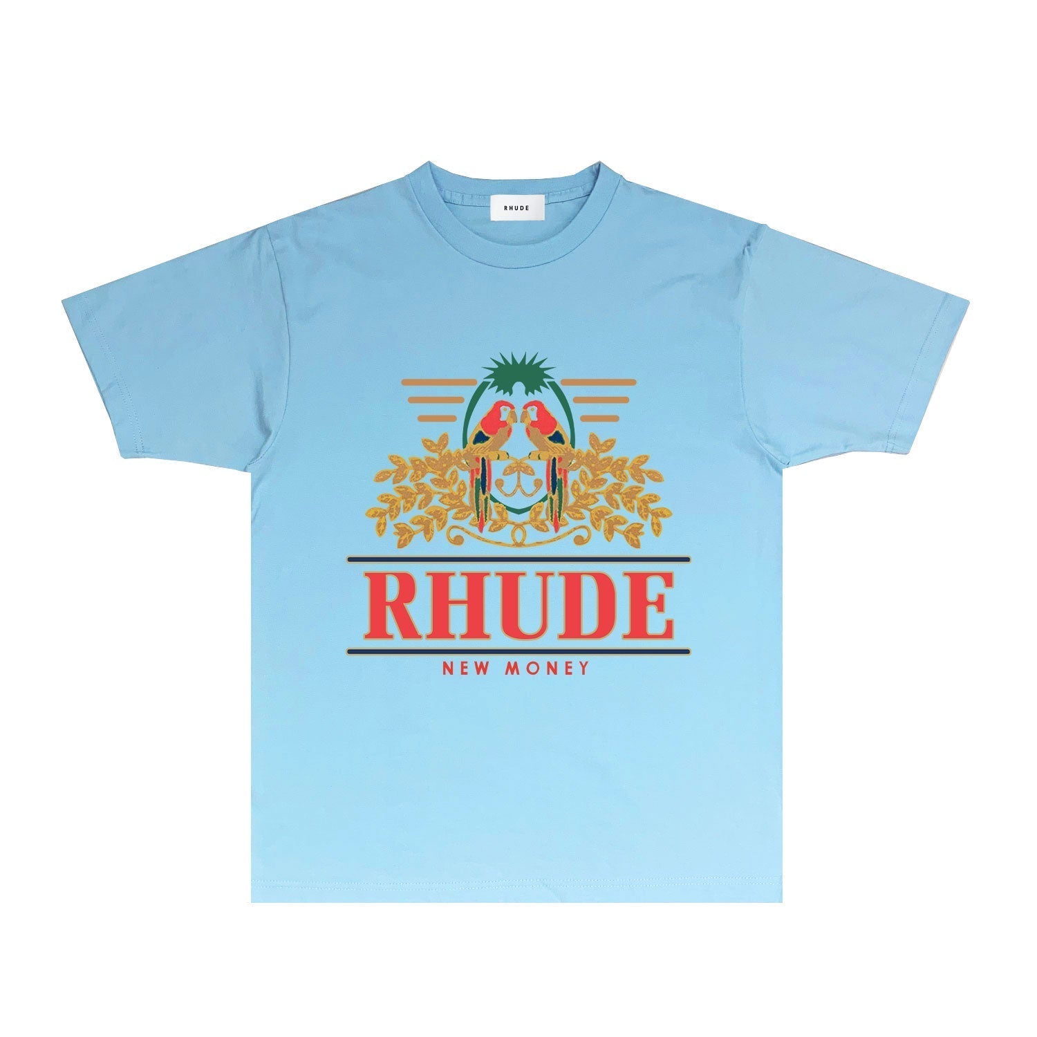 Rhude T Shirts Printed Trendy Pure Cotton