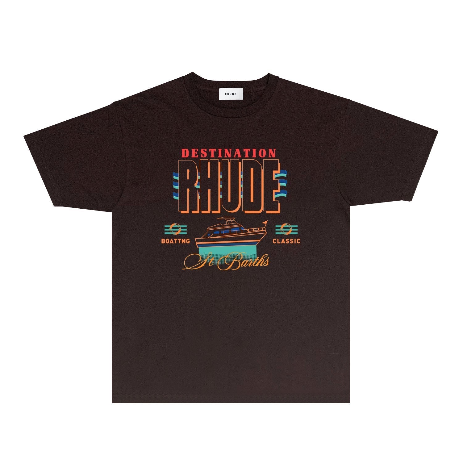 Rhude T Shirts Printed Trendy Pure Cotton