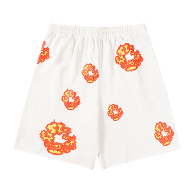 Denim Tears Outfit:T Shirt/Shorts (Separate Purchase Options) Loose Short Sleeve T-shirt Casual Shorts Suit