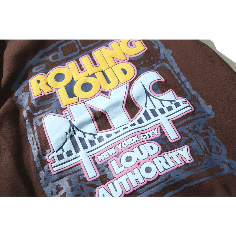 Kanye West Sunday Service Hoodie Autumn And Winter Letter Puff Print Hoodie Fleece-Lined