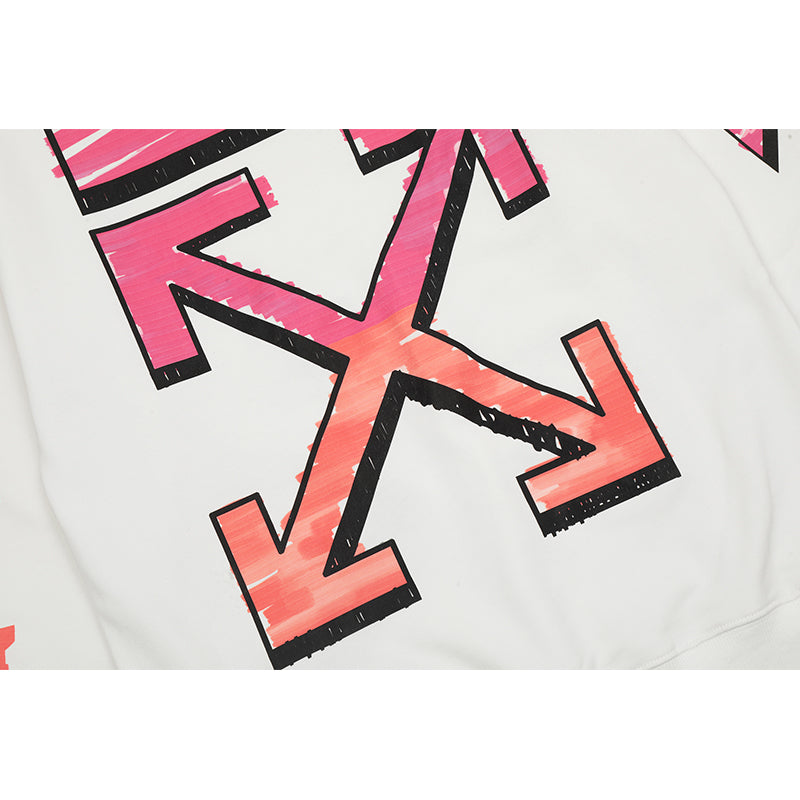 OFF WHITE Hoodie Trendy Street Style Personalized Cotton