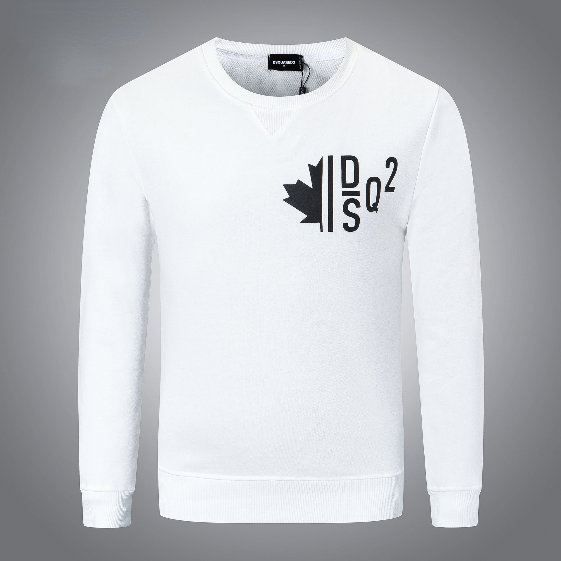 Dsq2 Hoodie DSQ Lian D2 Half Piece Leaf Printed Sweater Trendy Men's Autumn and Winter