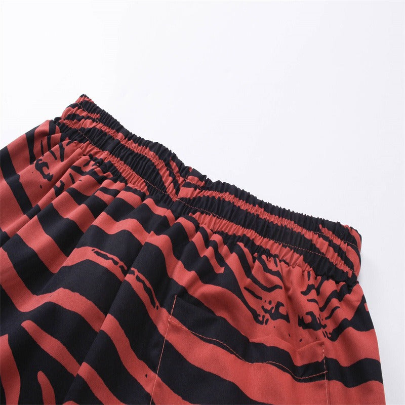 Rhude T Shirt Zebra Letter Embroidery Casual Short Sleeve Shirt, Shorts