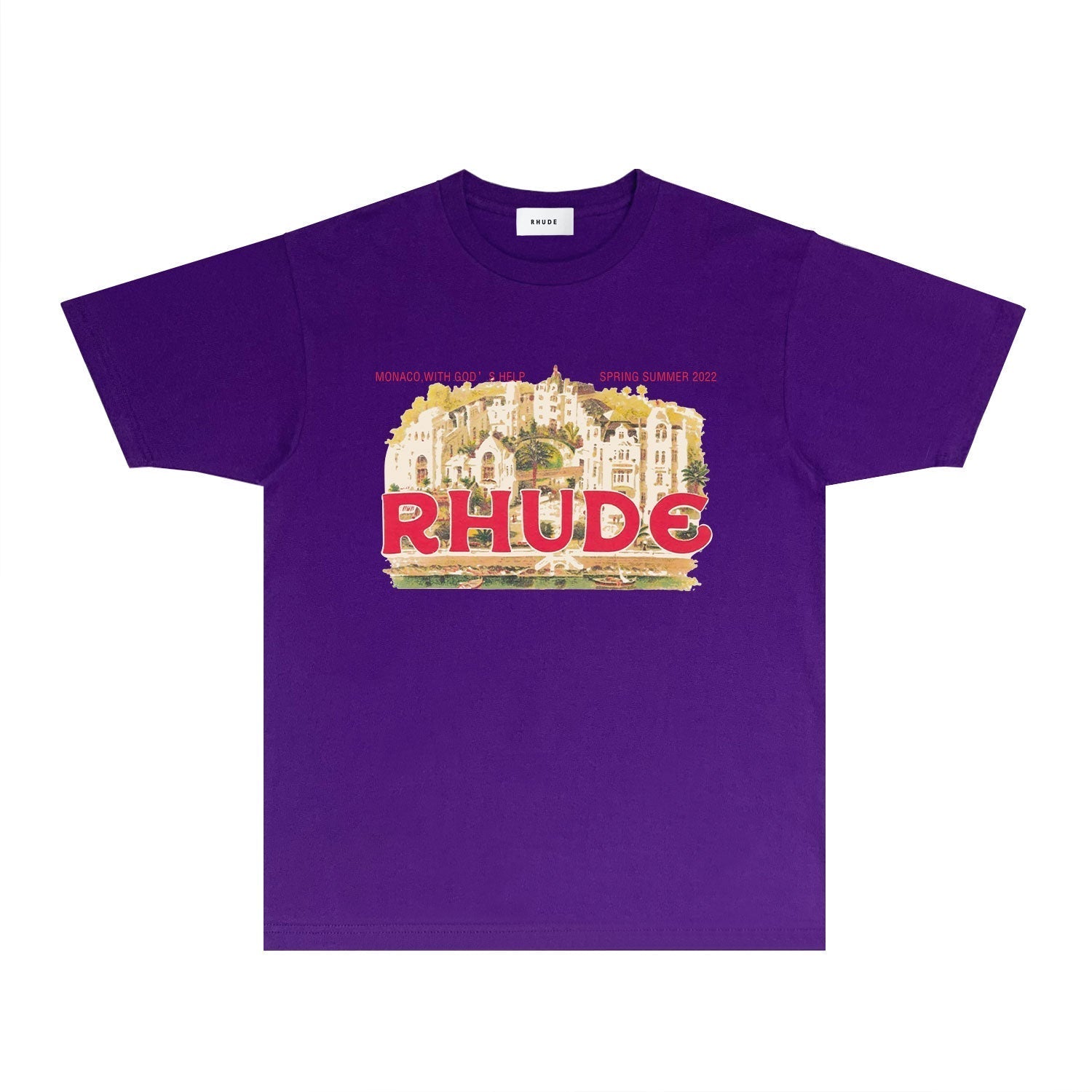 Rhude T Shirts Printed Trendy Pure Cotton