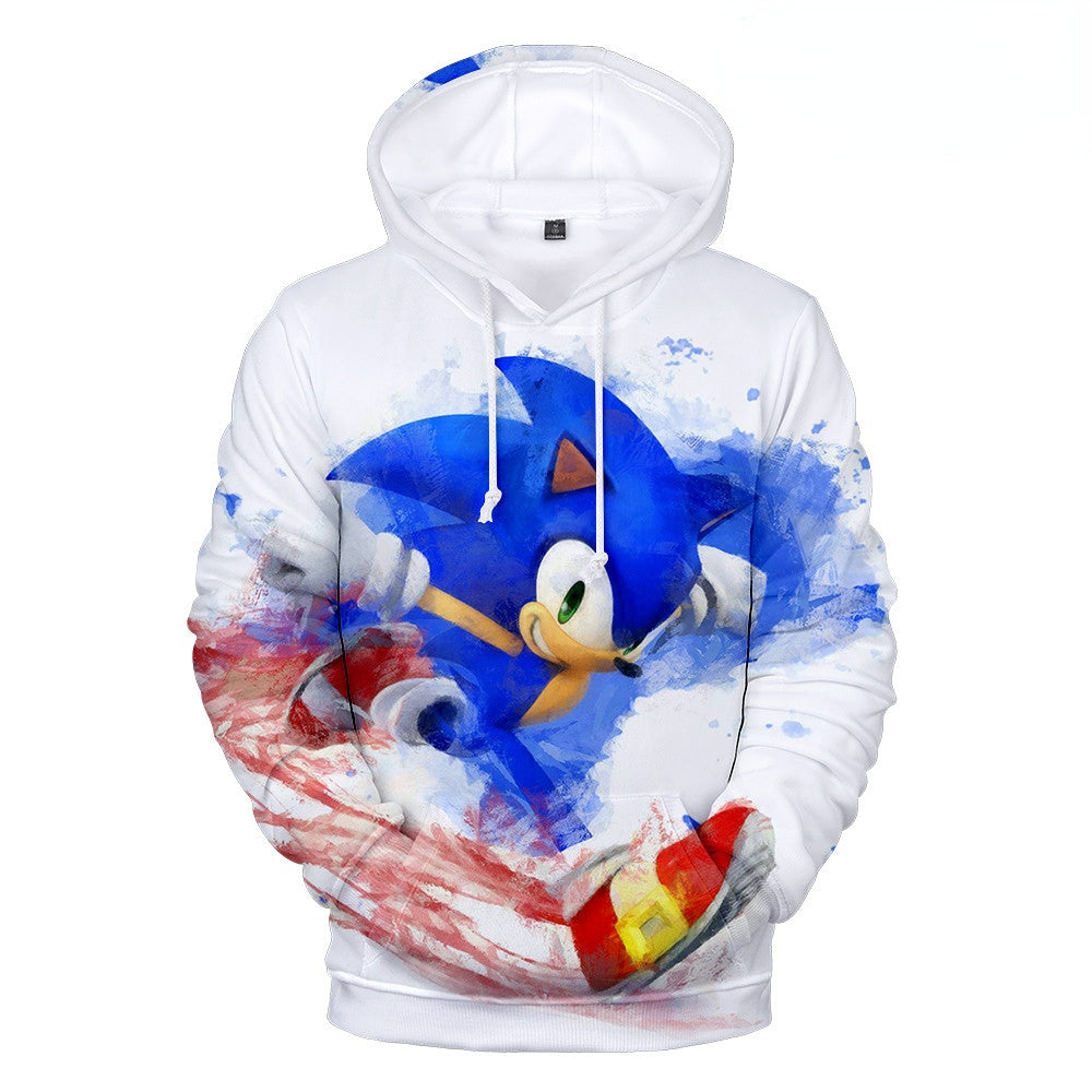 Pop Smoke Hoodies Sonic Hedgehog Color Printing Hoodie