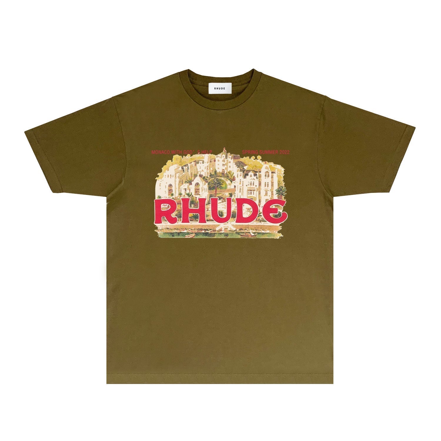 Rhude T Shirts Printed Trendy Pure Cotton