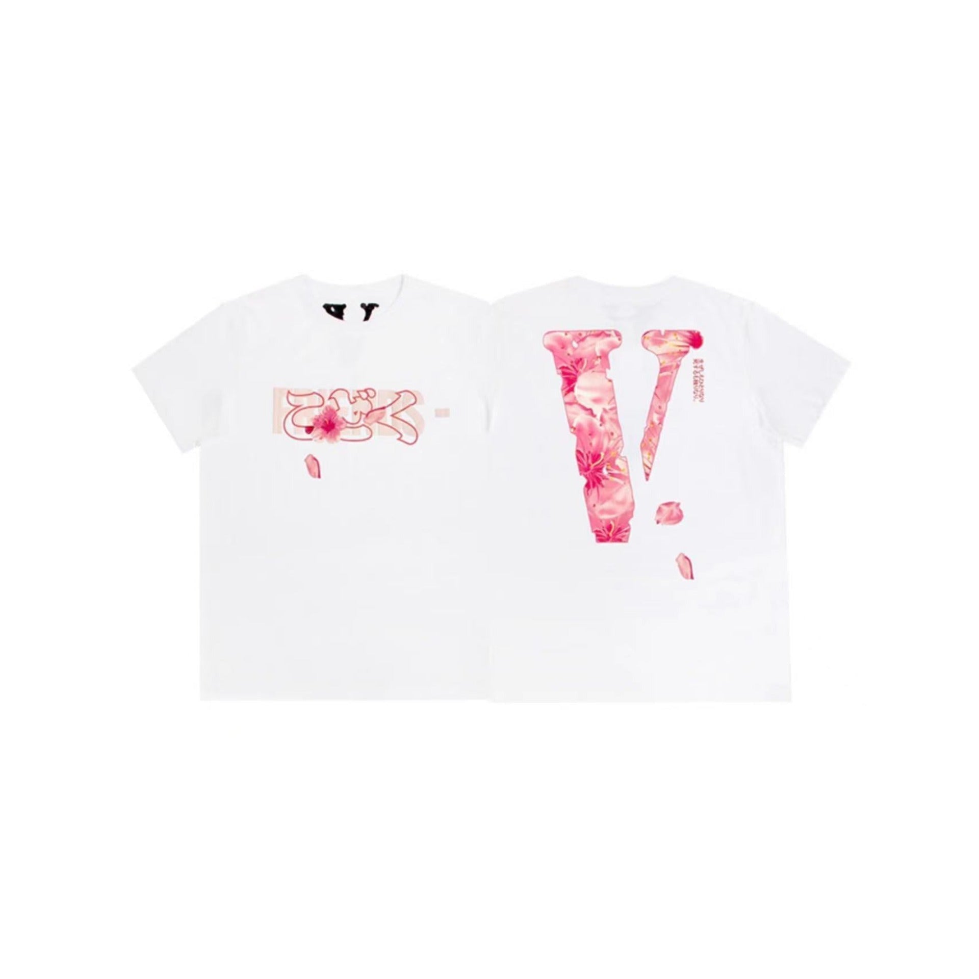 Vlone T Shirt Spring and Summer Flower Large V Print