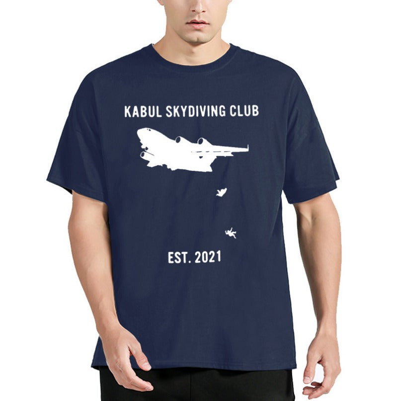 Kabul Skydiving Club EST 2021 Shirt T Shirt Cotton Fitness