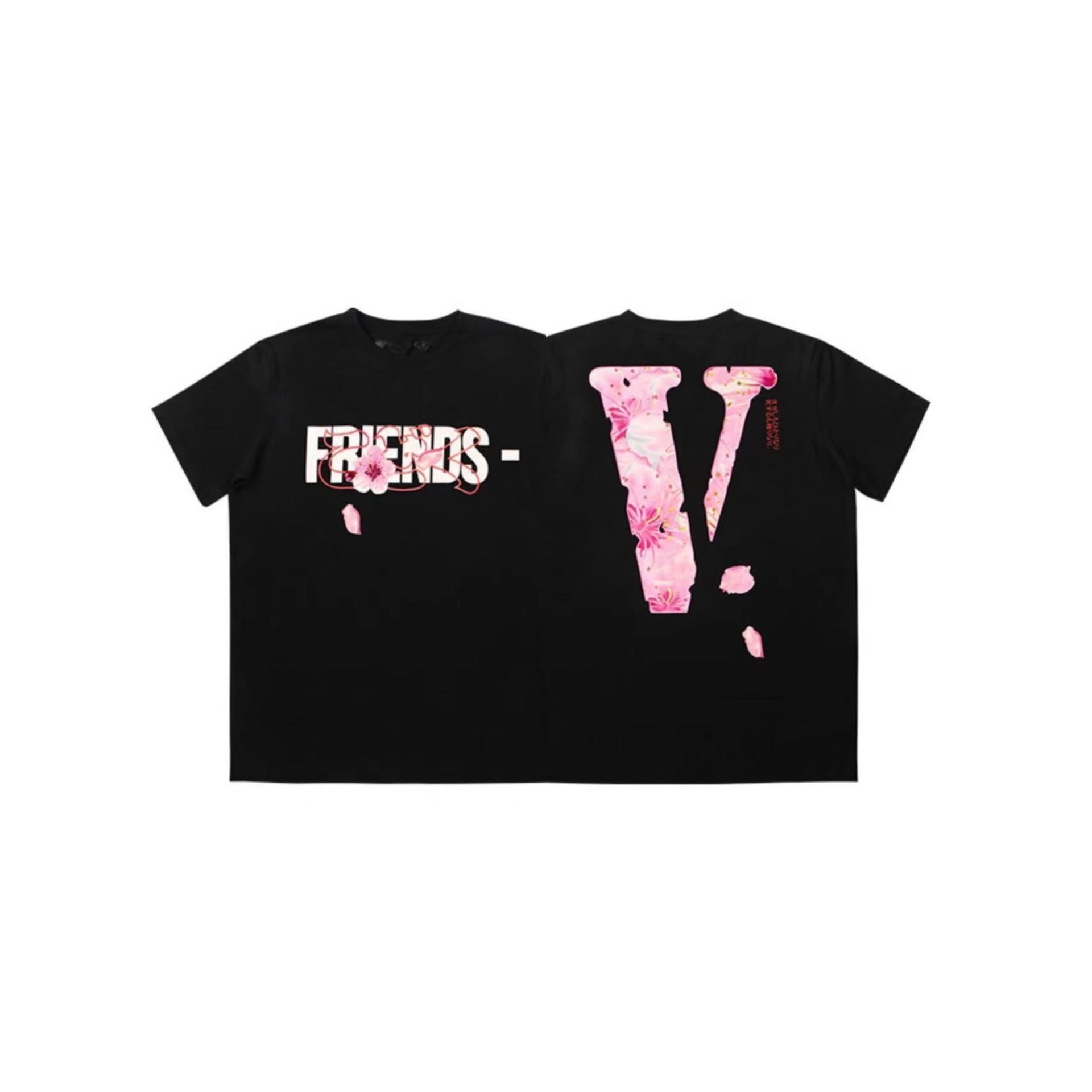 Vlone T Shirt Spring and Summer Flower Large V Print
