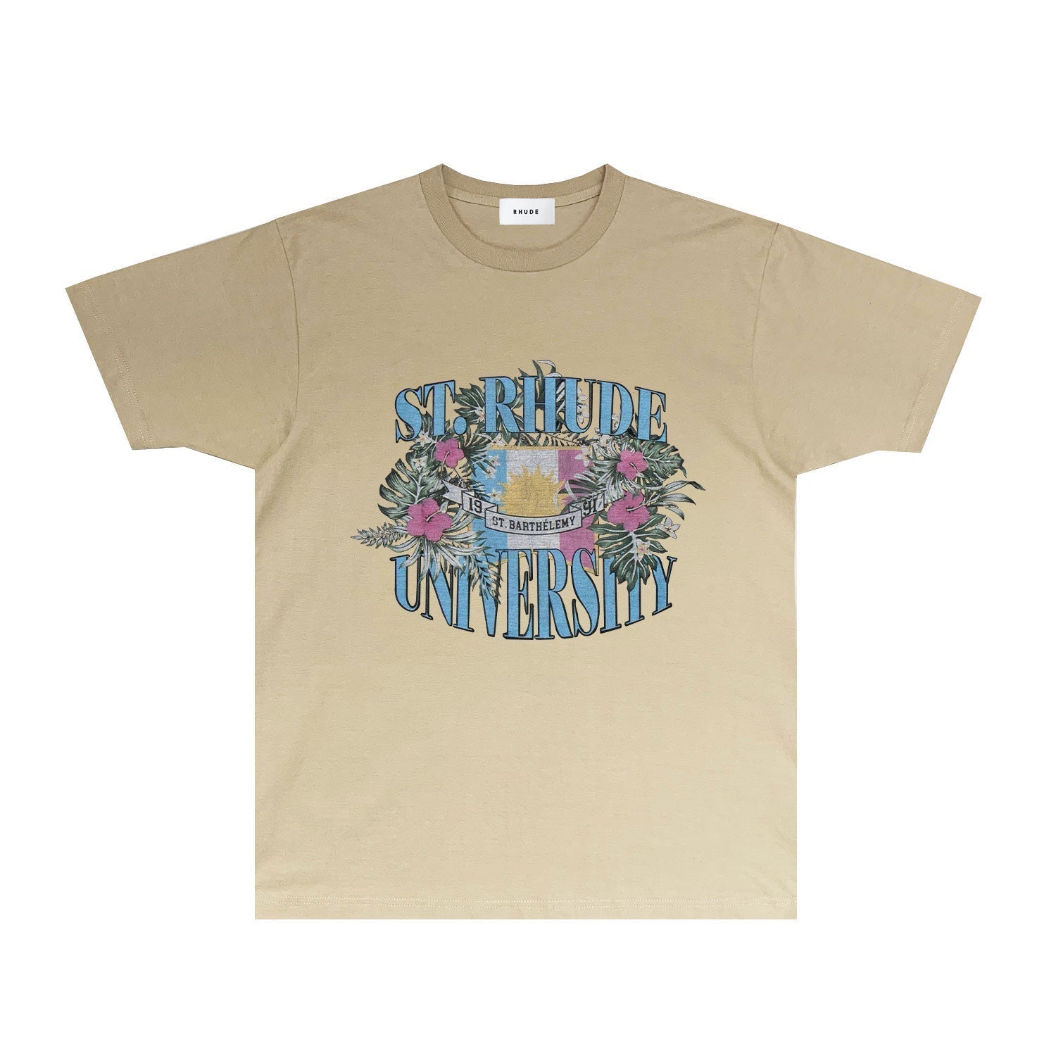 Rhude T Shirts Printed Trendy Pure Cotton