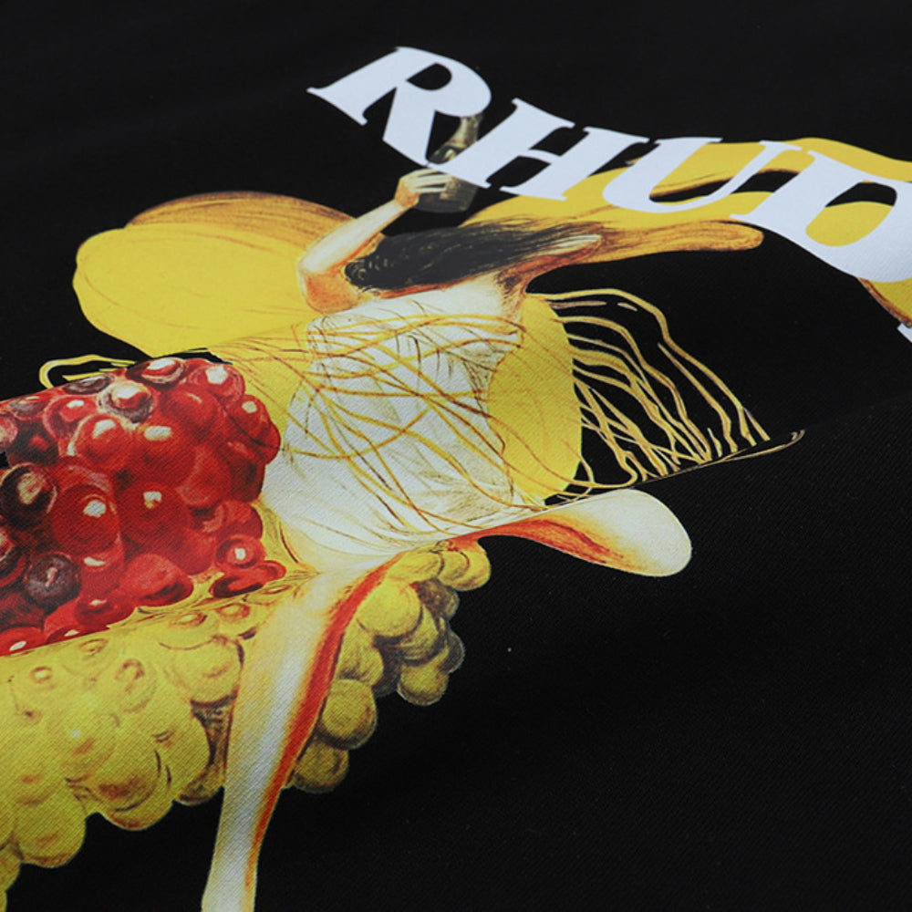 Rhude T Shirt Micro Label Alphabet Art Abstract Short Sleeve T-Shirt