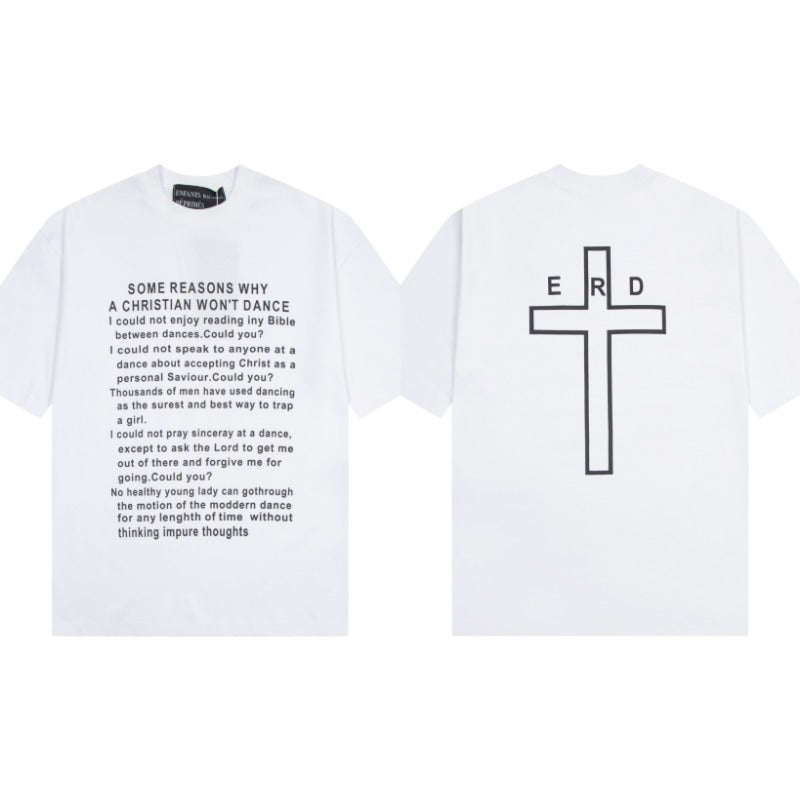 ERD T Shirts Printed Pure Cotton Loose Short Sleeve T-shirt