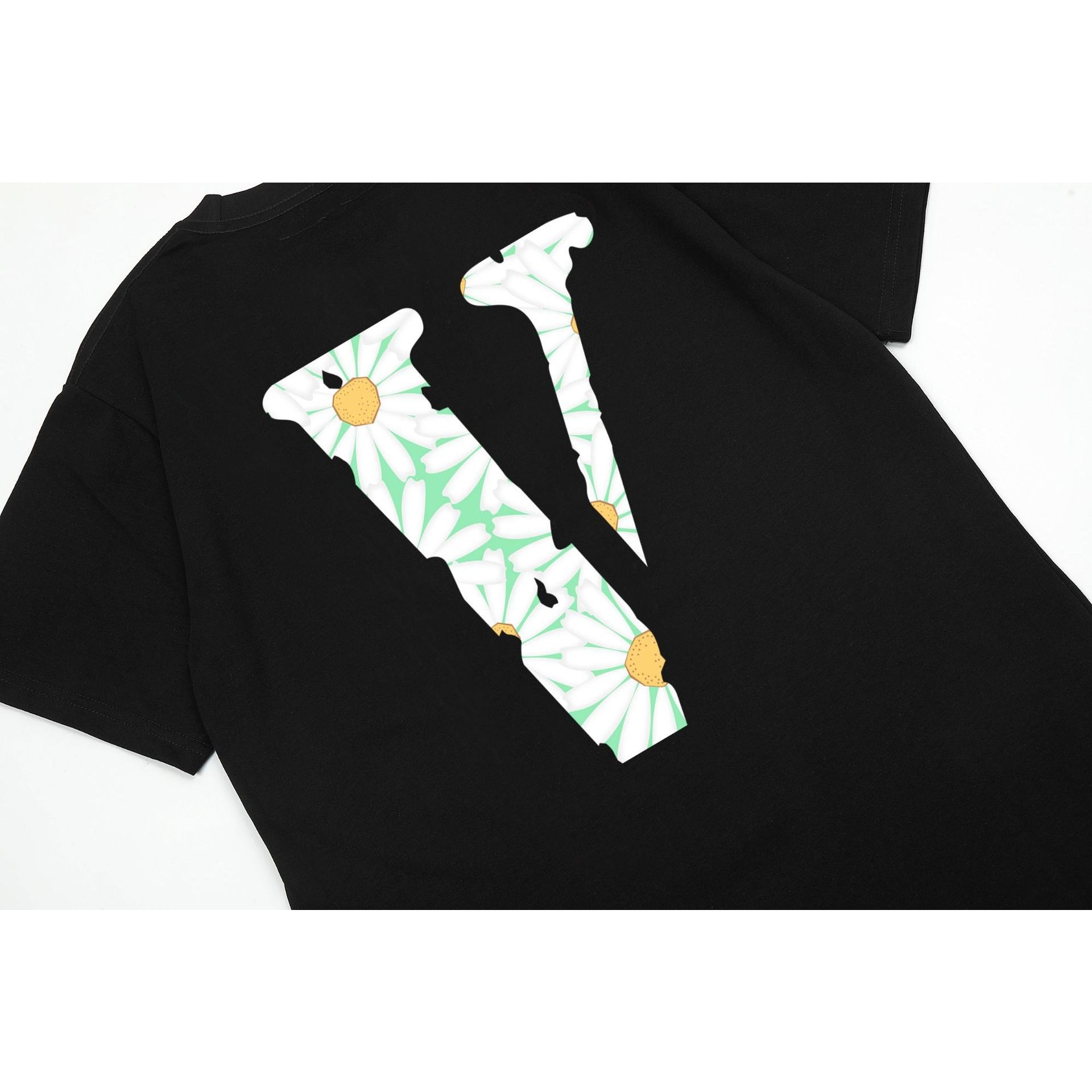 Vlone T Shirt Spring Summer Pattern Crew Neck