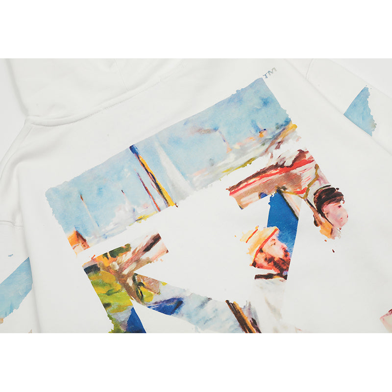 OFF WHITE Hoodie Trendy Street Style Personalized Cotton