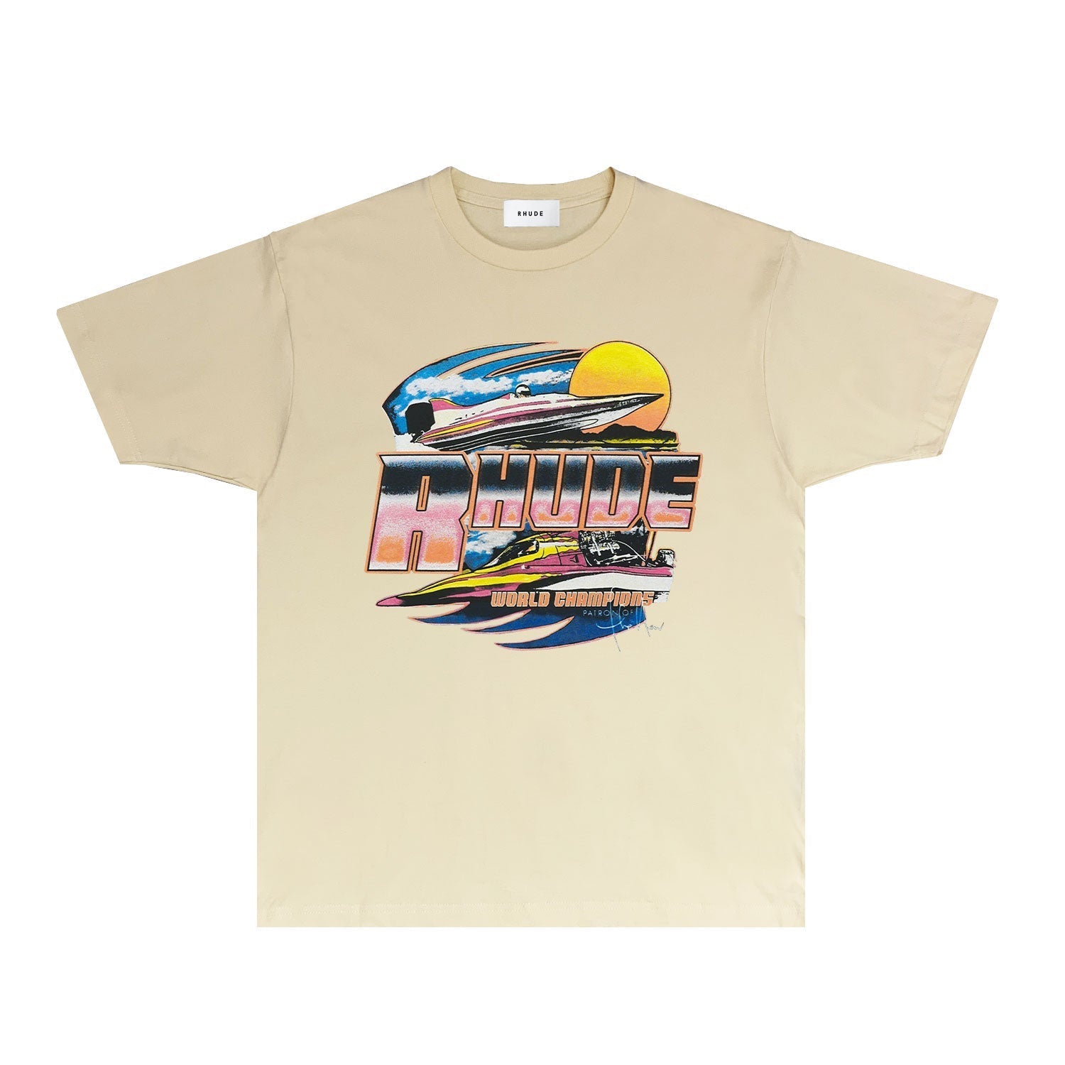 Rhude T Shirts Printed Trendy Pure Cotton