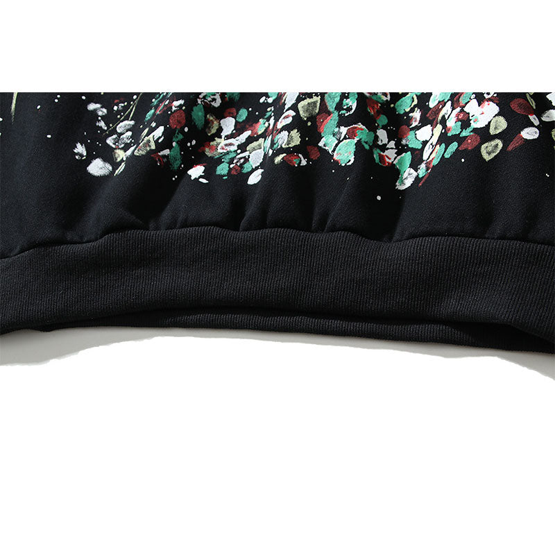 Kanye West Sunday Service Hoodie Splash-Ink Fireworks Print Loose Hooded Sweater