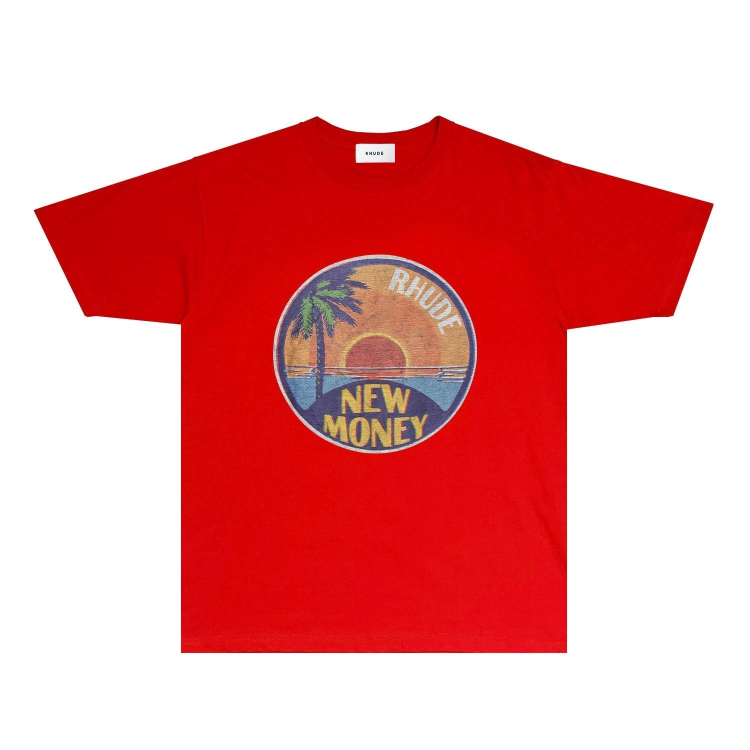 Rhude T Shirts Printed Trendy Pure Cotton