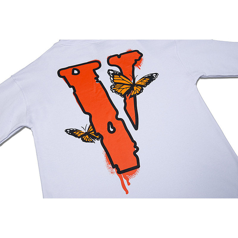 Vlone Hoodie Autumn And Winter Pattern Hooded Sweater For Men And Women