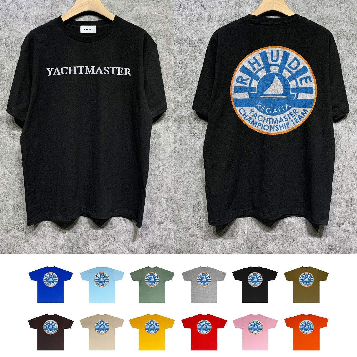 Rhude T Shirts Printed Trendy Pure Cotton