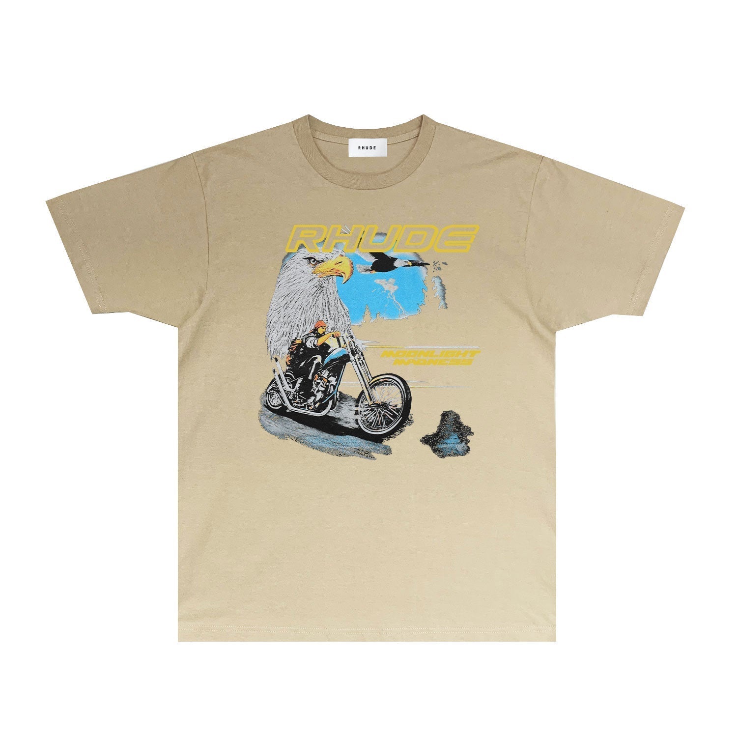 Rhude T Shirts Printed Trendy Pure Cotton