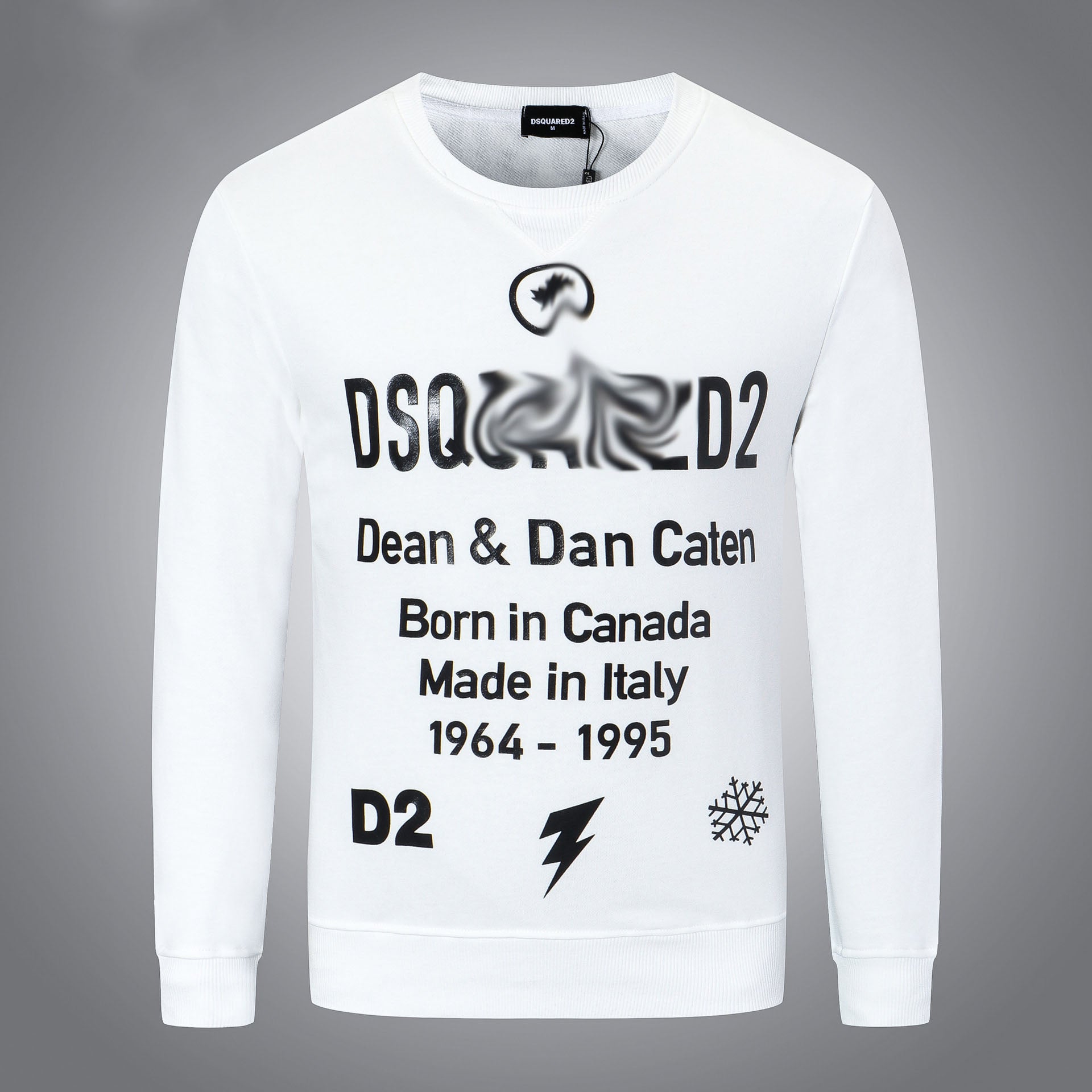 Dsq2 Hoodie DSQ Lian D2 Letter Print Sweatshirt Trendy Men's Autumn and Winter