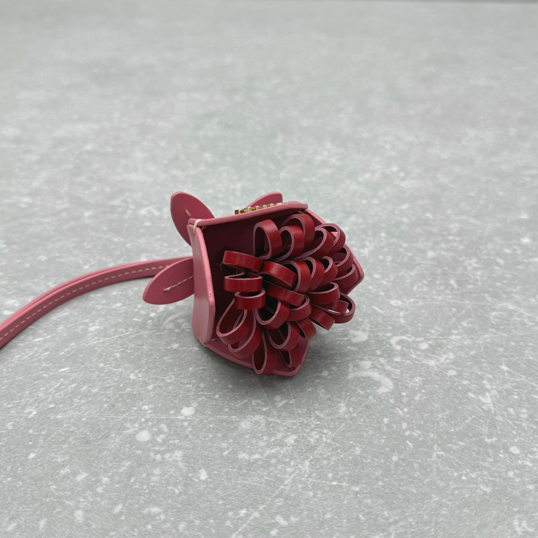 ＭＩ ＭＵ LEATHER TRICK PINK/RED