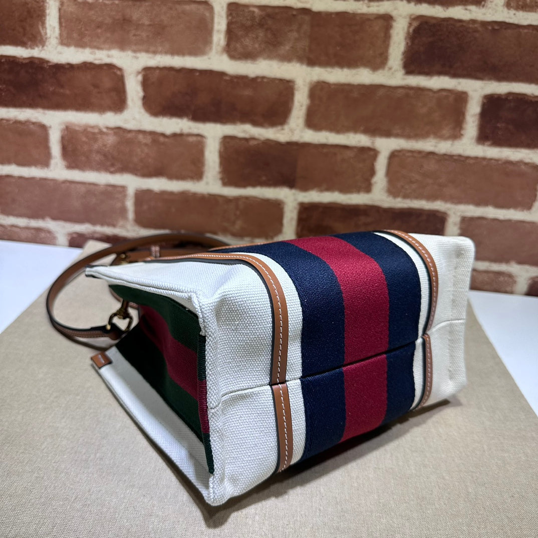 ＧＣＣＩIVORY CANVAS WEB INTERLOCKING G TOTE SMALL