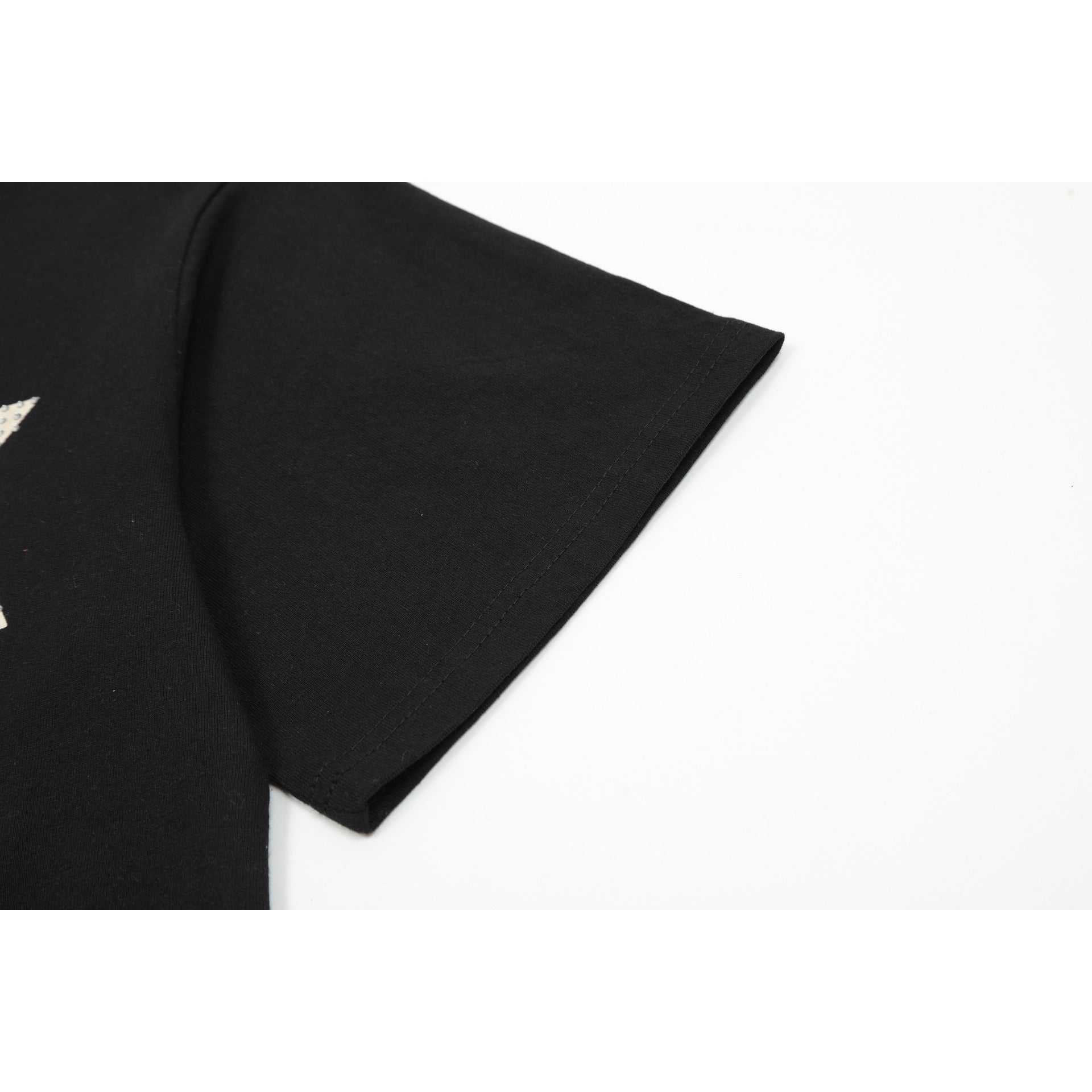 Vlone T Shirt Spring Summer Rivet Letter Crew Neck