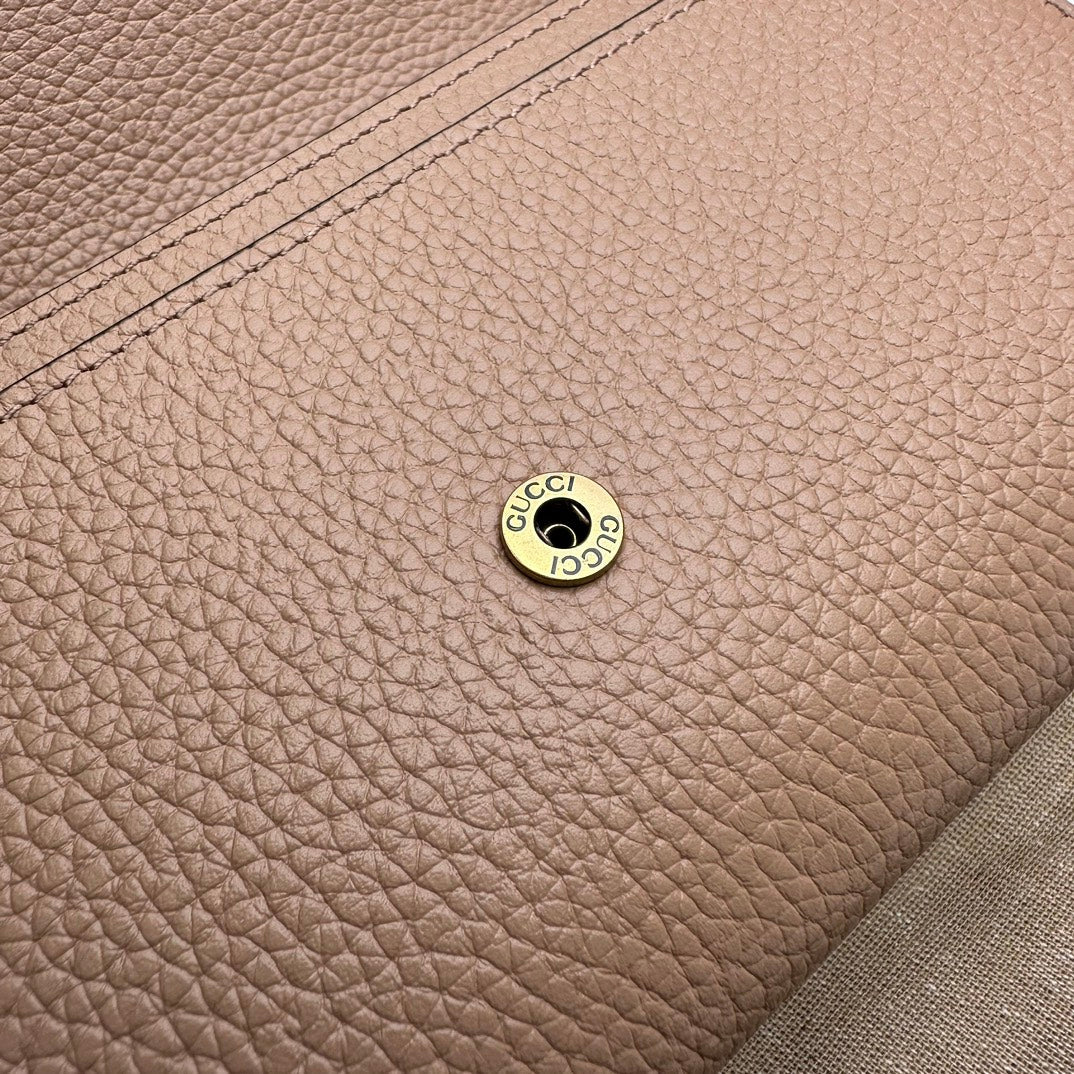 ＧＣＣＩMARMONT BLACK LEATHER WALLET ON CHAIN BROWN