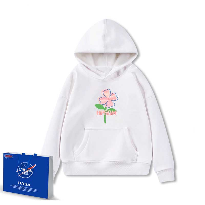 NASA Children Hoodie NASA Women's Sweater Hooded Casual Loose Fleece-Lined