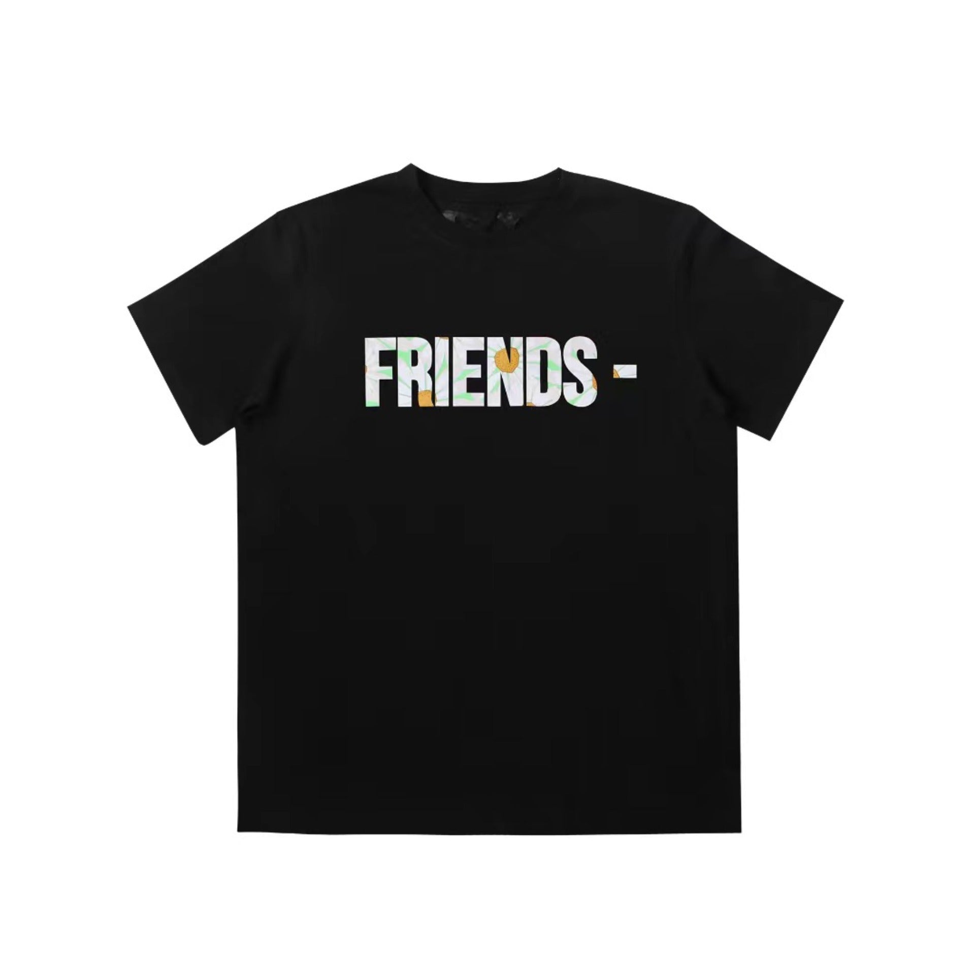 Vlone T Shirt Spring/Summer Daisy Letter Pattern