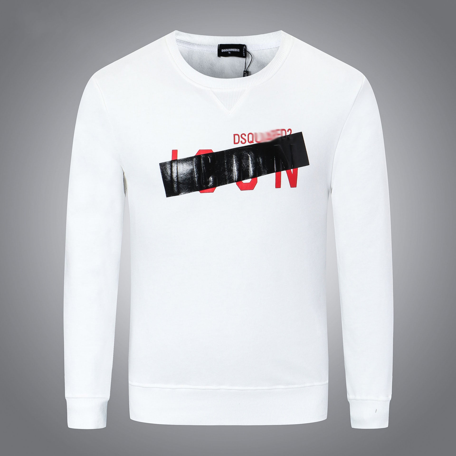 Dsq2 Hoodie DSQ Lian D2 Rectangular Three-Dimensional Printed Sweater Trendy Men's Autumn and Winter