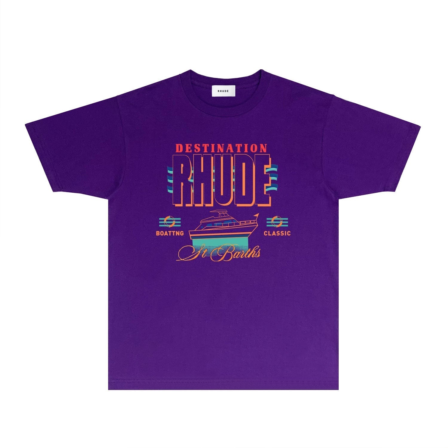 Rhude T Shirts Printed Trendy Pure Cotton