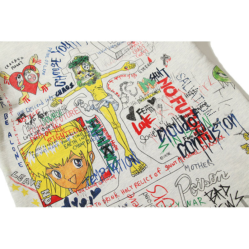 Kanye West Sunday Service Hoodie Graffiti Printing Hoodie Sweater