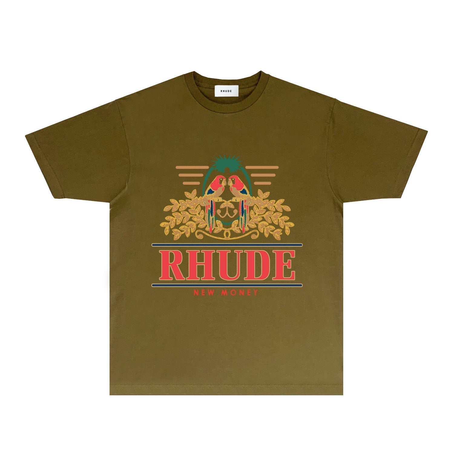 Rhude T Shirts Printed Trendy Pure Cotton