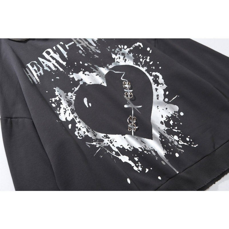 Man Fall Outfits Printed Hoodie Loose Couple's Tops