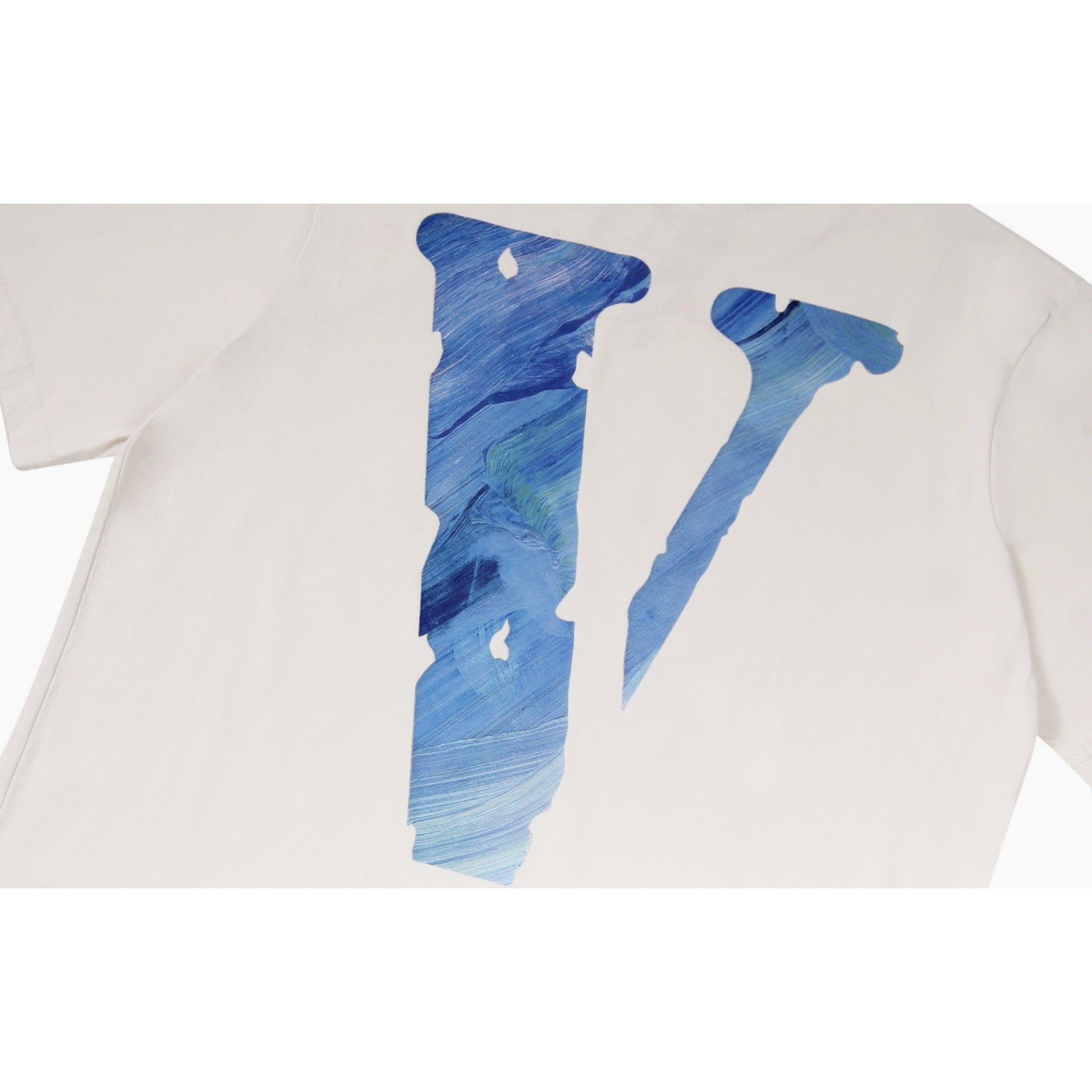 Vlone T Shirt Spring Summer Oil Painting Letter Print