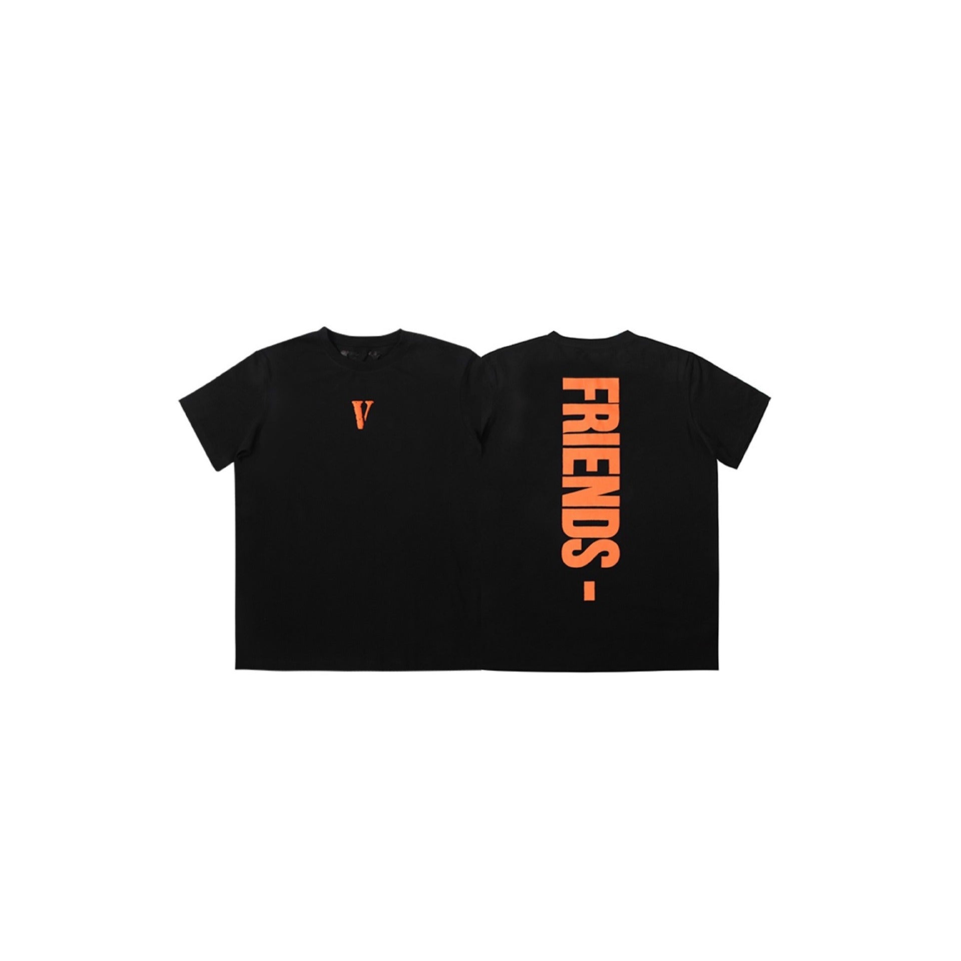 Vlone T Shirt Spring Summer Orange Small V Letter Print