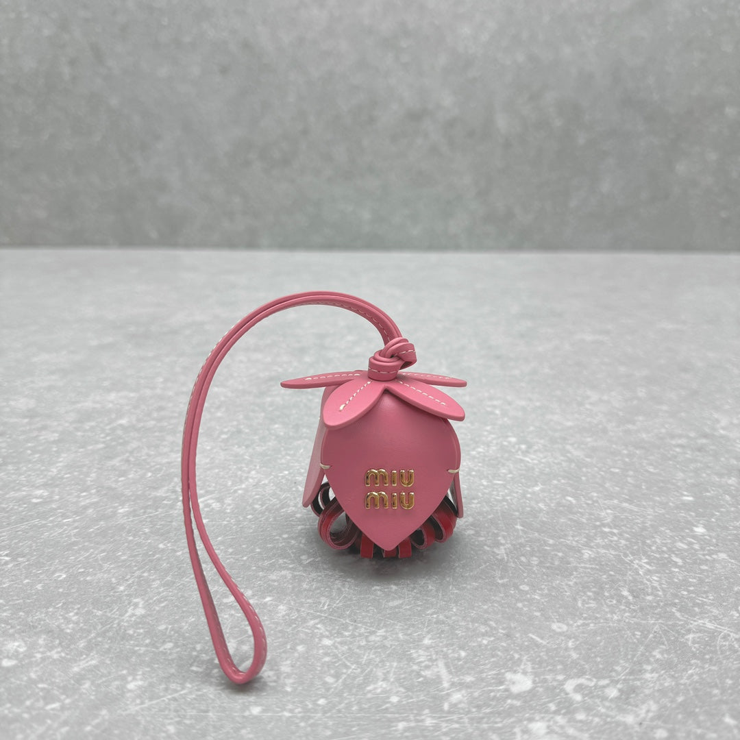 ＭＩ ＭＵ LEATHER TRICK PINK/RED